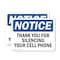 Signmission Thank You For Silencing Cell Phone, 10 in W x Rectangle, Vinyl Decal OS-2PACK-NS-D-710-L-16651 - alternate 1